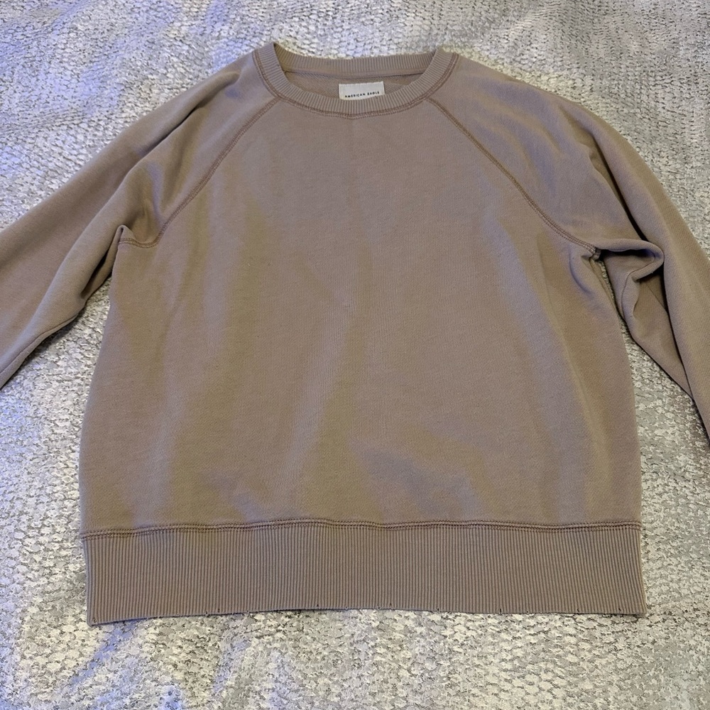 American Eagle Outfitters  women’s taupe washed beige sweatshirt